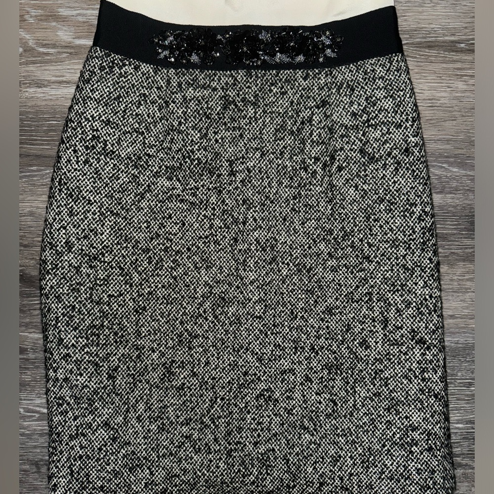 Kate Spade Tiera Cream & Black Silk & Tweed Dress - Size 0 - Picture 4 of 14
